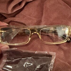 Coach Transparent Gold Glasses